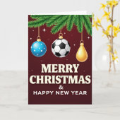 Fußball-Schmuck Weihnachtskarte Karte (Gelbe Blume)