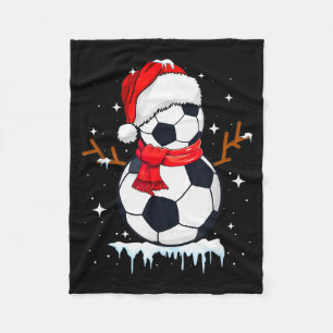 Fußball-Schneemann-Bekleidung, lustiger Santa-Weih Fleecedecke
