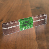 Fußball Schnürsenkel Textur Hintergrund 3 Namensplakette (Seite)