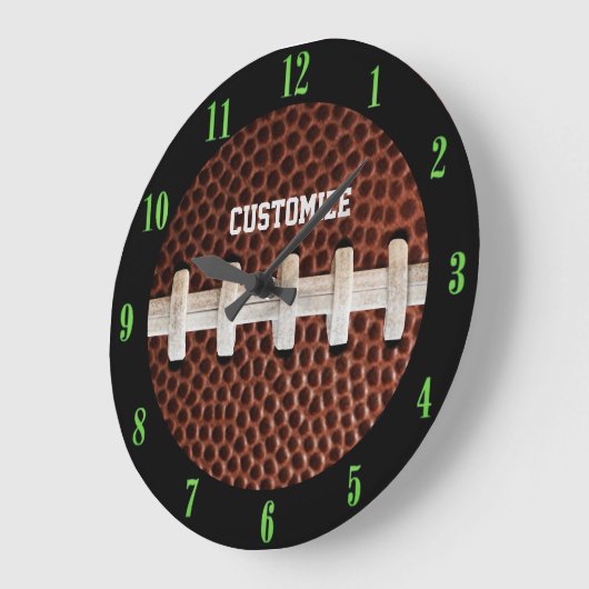 Fußball Schnürsenkel Textur Hintergrund Große Wanduhr (Winkel)