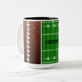 Fußball Schnürsenkel Textur Hintergrund Zweifarbige Tasse (Vorderseite Links)