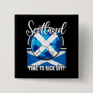 Fußball Schottland-Flagge, gestresster Fußball Button