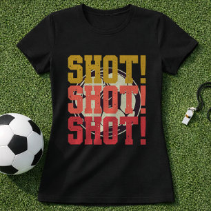 Fußball Schuss Schuss Schuss Tor Celebration T-Shirt