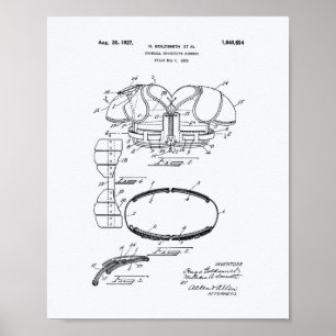 Fußball-Schutzgeschirr 1927 - Weißbuch Poster
