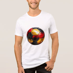 Fußball schwarz rot gold, Name in Flagge Tri-Blend Shirt