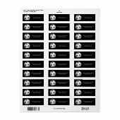 Fußball, Schwarz, Rücksendeadresse (Vorne)