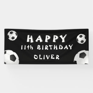 Fußball Schwarz Sport Geburtstagsfeier Banner
