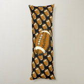 Fußball Schwarz und Braun Sportkissen Seitenschläferkissen (Rückseite (Vertikal))