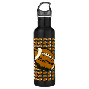 Fußball Schwarz und Braun Wasserflasche Trinkflasche