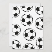Fußball, schwarz und grün Geburtstag Einladung (Rückseite)