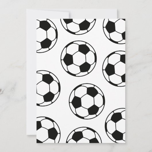 Fußball, schwarz und grün Geburtstag Einladung (Rückseite)