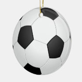 Fußball Schwarz und Weiß Classic Keramik Ornament (Links)