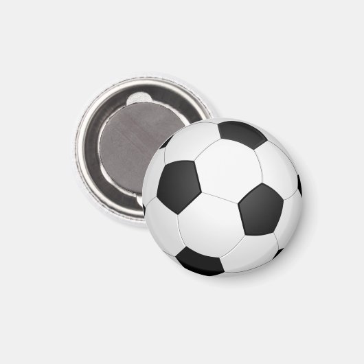 Fußball Schwarz und Weiß Classic Magnet (Vorderseite/Rückseite)
