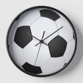 Fußball Schwarz und Weiß Classic Uhr (Vorderseite)