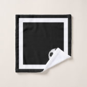 Fußball Schwarz-Weiß-Handtuch-Set Badhandtuch Set (Waschlappen)