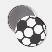 Fußball Schwarz & Weiß Magnet (Vorderseite/Rückseite)