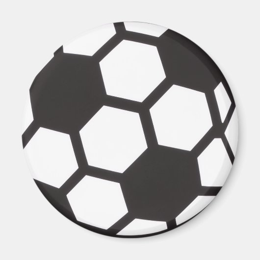 Fußball Schwarz & Weiß Magnet (Vorne)