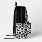 Fußball-Schwarz-weißes Sportmuster Bedruckter Rucksack (Links)