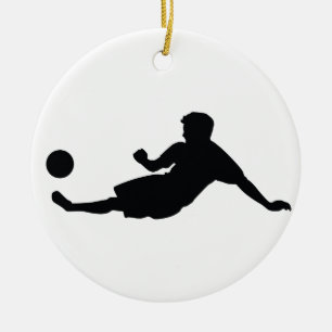 Fußball Schwarze Silhouette Keramikornament