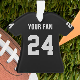 Fußball-schwarze u. silberne Jersey-Verzierung Ornament