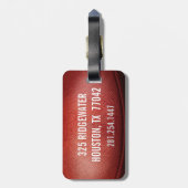 FUSSBALL-SCHWEINEHAUT kundenspezifisches Gepäckanhänger (Rückseite vertikal)