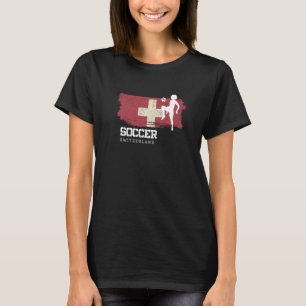 Fussball Schweiz Flag Football Frauenfussball Mädc T-Shirt