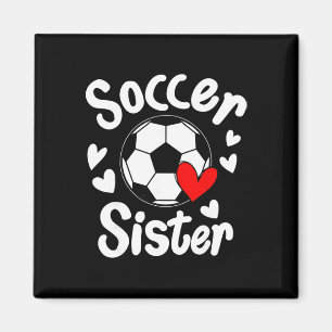 Fußball Schwester Herz Große Schwester Kleine Scha Magnet