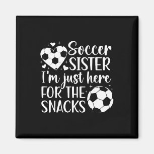 Fußball Schwester hier für die Snacks Schwester ei Magnet