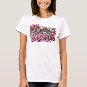 Fußball Schwester, Rosa Coquette Schleife Fußball T-Shirt