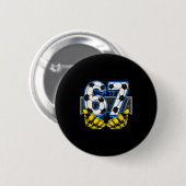 Fußball Sechs Sieben 67 Lustiges Gen Alpha Meme Button (Vorne & Hinten)