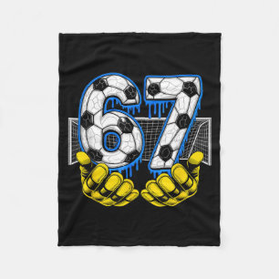 Fußball Sechs Sieben 67 Lustiges Gen Alpha Meme Fleecedecke
