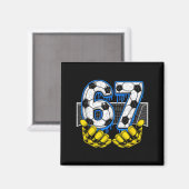 Fußball Sechs Sieben 67 Lustiges Gen Alpha Meme Magnet (Vorderseite/Rückseite)