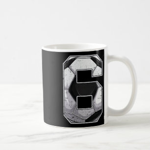 Fußball Sechster 6. Geburtstag Junge Sechs 6 Jahre Kaffeetasse