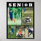 Fußball Senior Abschluss 6 FotoCollage Poster (Vorne)