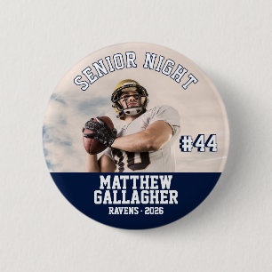 Fußball Senior Night benutzerdefiniertes Spielerfo Button