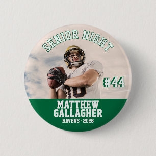 Fußball Senior Night benutzerdefiniertes Spielerfo Button