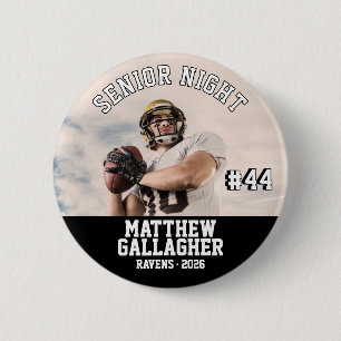Fußball Senior Night benutzerdefiniertes Spielerfo Button