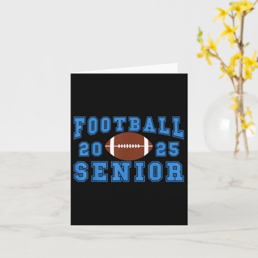 Fußball Senior Night Football Senior 2025 Graduat Karte (Gelbe Blume)