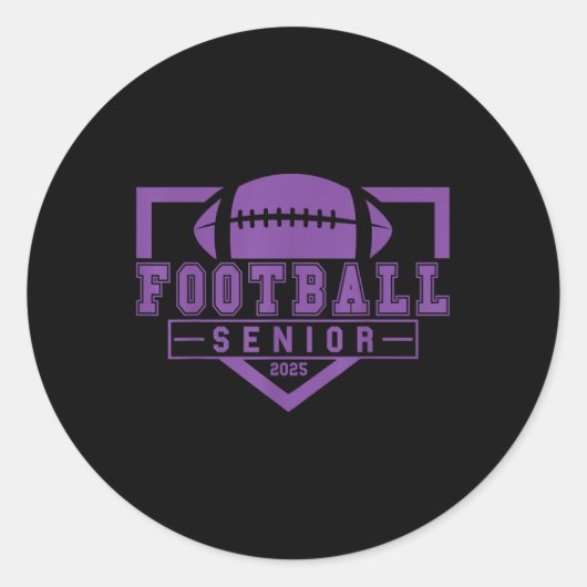 Fußball Senior Night Football Senior 2025 Graduat Runder Aufkleber (Vorderseite)