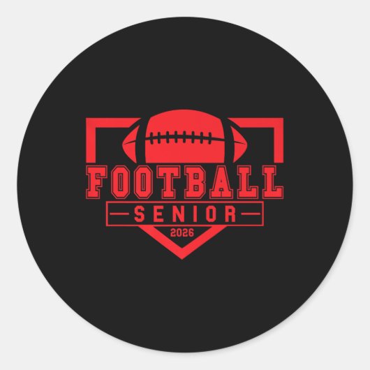 Fußball Senior Night Football Senior 2026 Graduat Runder Aufkleber (Vorderseite)