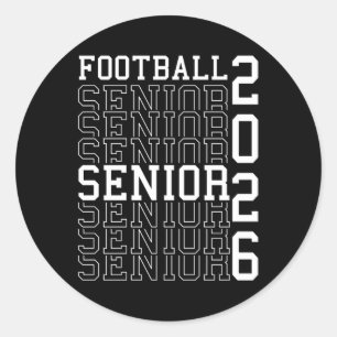 Fußball Senior Night Football Senior 2026 Graduat Runder Aufkleber