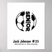 Fußball Senior Night Poster für Signaturen (Vorne)