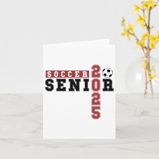 Fußball Senior Night Soccer Senior 2025 Abschluss Karte (Gelbe Blume)