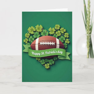 Fußball-Shamrock-Feiertagskarte Karte