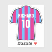 Fußball Shirt Design in Freude und Blau. Aufkleber (Blatt)