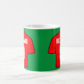 Fußball Shirt-Design in rot. Kaffeetasse (Mittel)