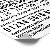 Fußball-Shirt, Fußballcampingwerbung Poster (Ecke)