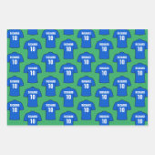 Fußball-Shirt in Blue Wrapping Paper Sheets Geschenkpapier Set (Vorderseite)