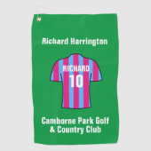 Fußball-Shirt in Claret und Blue Golf Towel Golfhandtuch (Vorderseite)