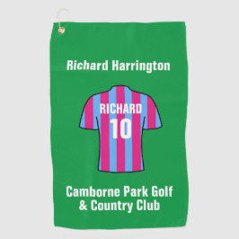 Fußball-Shirt in Claret und Blue Golf Towel Golfhandtuch